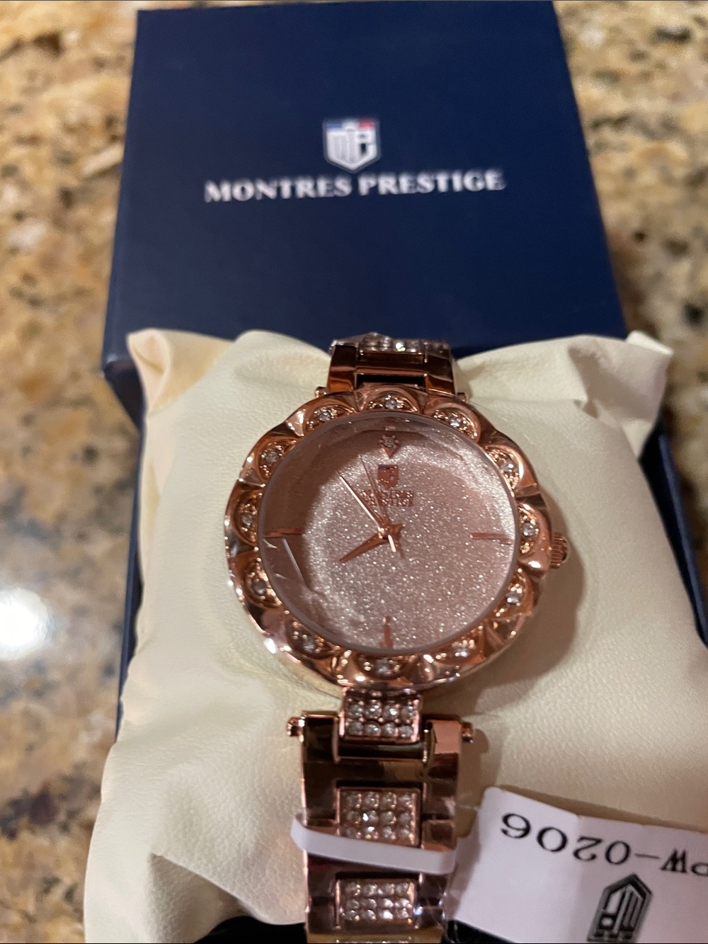 Montres Prestige and Rose Gold Crystal-Accent Women's Watch